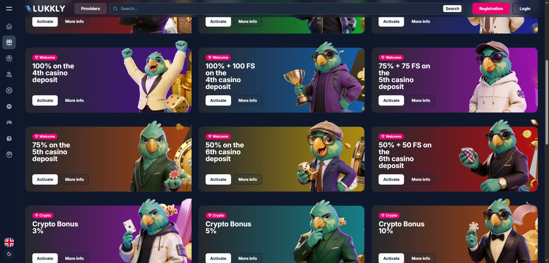 Lukkly Casino 675% welcome bonus and promo code SUNNY 2026